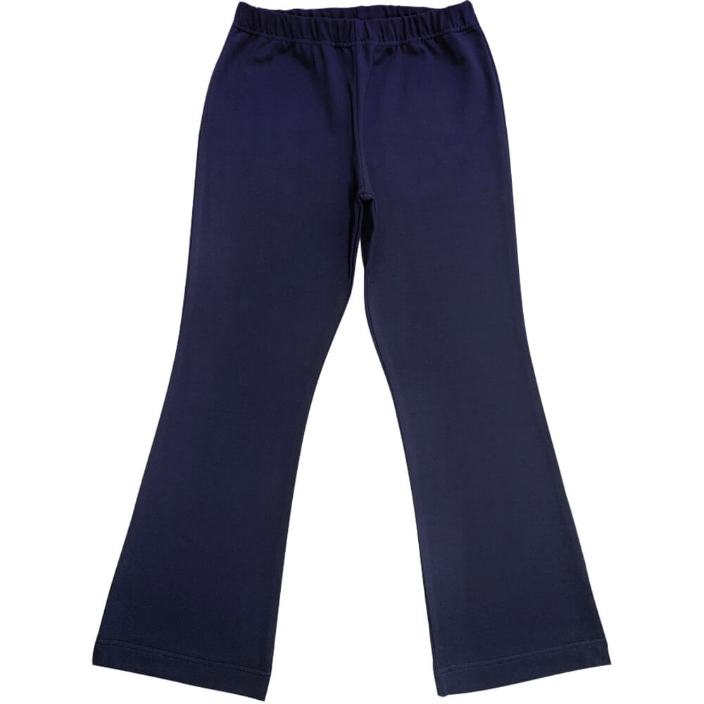 Navy Blue Girls School Bootleg Pants